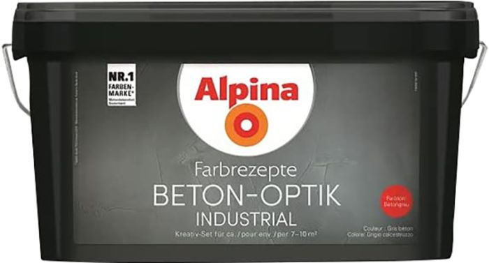 Dekoratiivvärv Alpina Farbrezepte Beton-Optik 4 l betoonihall