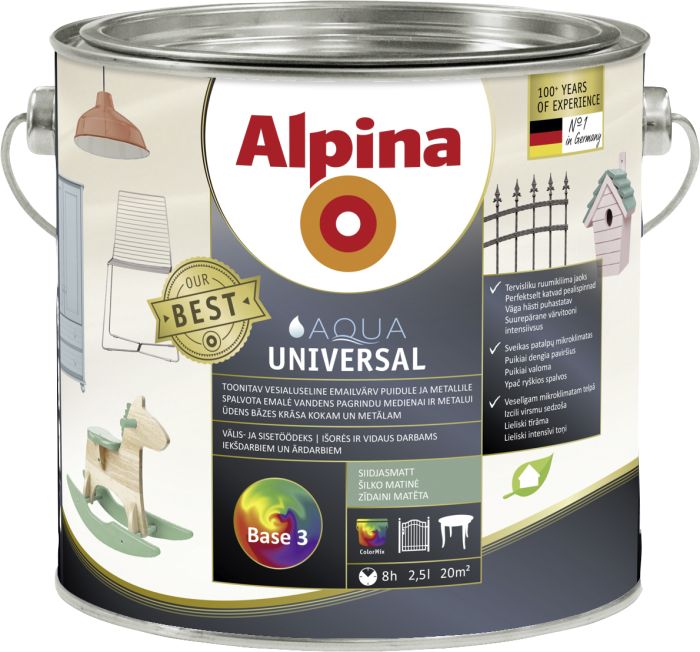 Vesialuseline emailvärv Alpina Aqua Universal 2,5 l