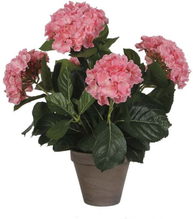 Kunstlill hortensia potis Ø 13,5 cm, roosa
