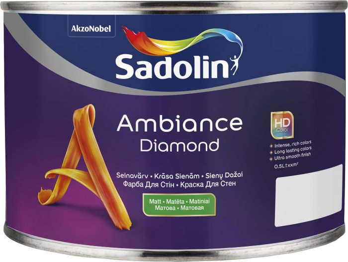 Seinavärv Sadolin Ambiance Diamond BW valge 0,5 l
