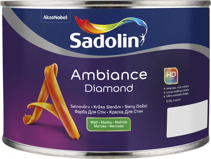 Seinavärv Sadolin Ambiance Diamond BC ainult toonimiseks 0,5 l