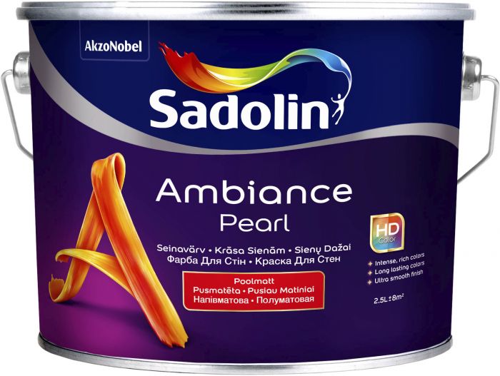 Lae- ja seinavärv Sadolin Ambiance Pearl valge 2,5 l