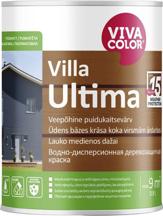 Puidukaitsevärv Vivacolor Villa Ultima VVA valge 0,9 l