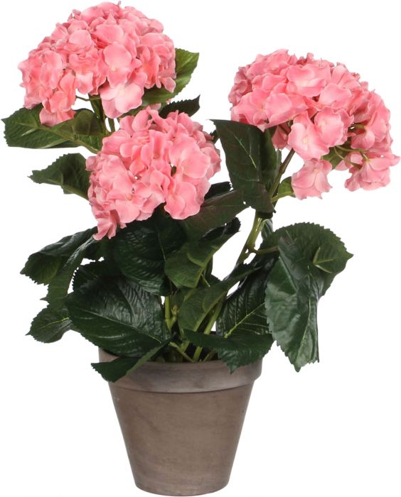 Kunstlill hortensia potis Ø 13,5 cm, roosa