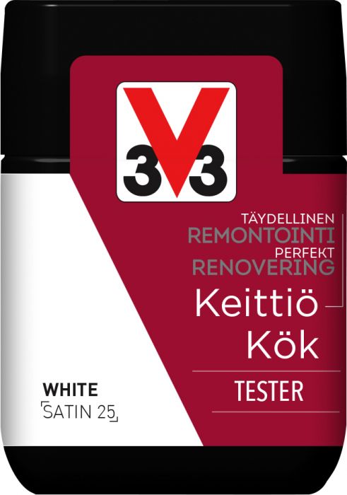 Köögivärv V33 Keittiö valge 75 ml tester