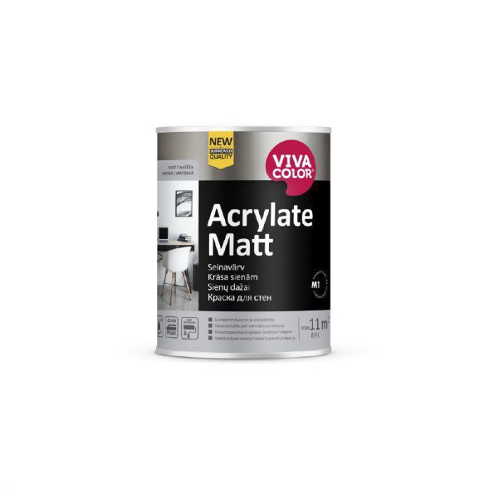 Kulumiskindel seinavärv Acrylate Matt 0,9 l
