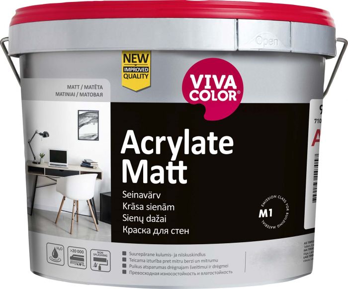 Seinavärv Vivacolor Acrylate Matt A 2,7 l