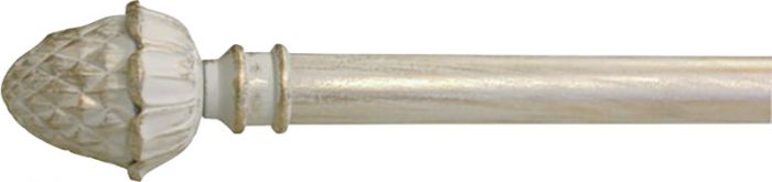 Kardinapuu komplekt Hasta Kotte  Ø25/28 mm 200-380 cm, valge/kuldne