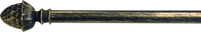 Kardinapuu komplekt Hasta Kotte Ø25/28 mm 200-380 cm, must/kuldne