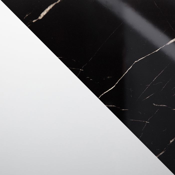 Alumiinium komposiitplaat Nordium Stole2 3 x 610 x 1490 mm valge kõrgläige / must marmor