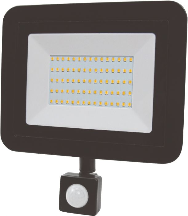 LED-prožektor Acuma Mini liikumisanduriga 50 W must