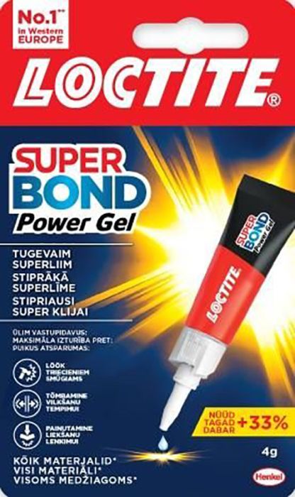 Elastne kiirliim Loctite Super Bond Power Gel 4 g