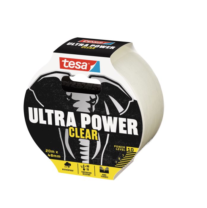 Parandusteip tesa® Ultra Power clear 20 m x 48 mm