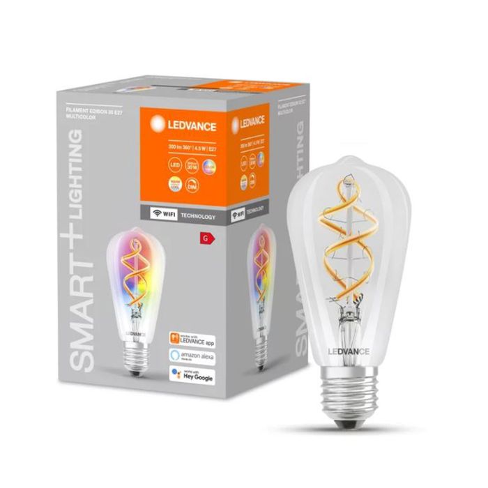 LED-lamp Ledvance SMART+ WIFI Filament Edison RGBW 30 4,5 W/2700 K E27