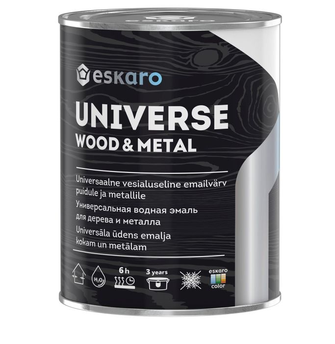 Universaalvärv Eskaro Universe Wood & Metal 0,9 l valge