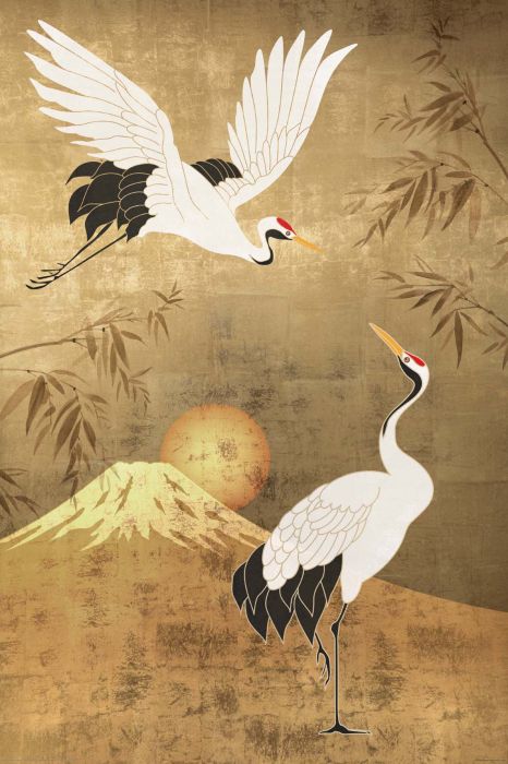 Sisustuspilt Reinders Japanese Cranebirds 60 x 90 cm