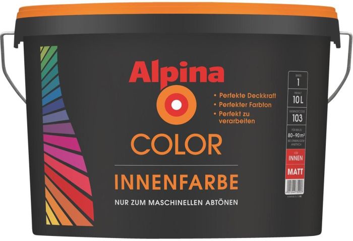 Sisevärv Alpina Color Innenfarbe Base 1 valge 10 l