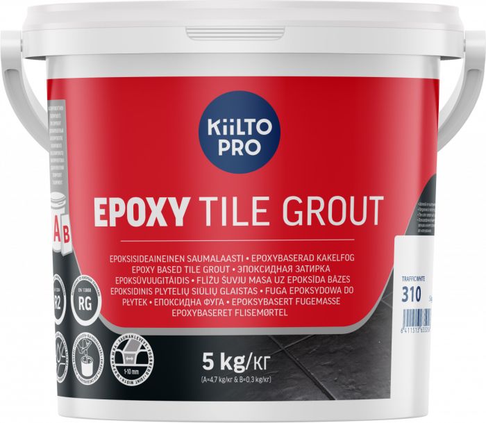Vuugitäidis Kiilto Pro Epoxy Tile grout 344 quartz grey 5 kg