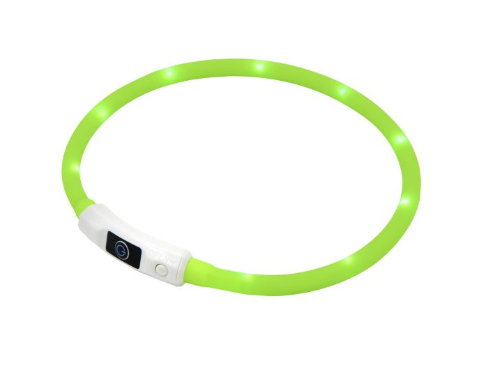 LED-valgustusega kaelarihm koerale Airam Roosa Nauha roheline