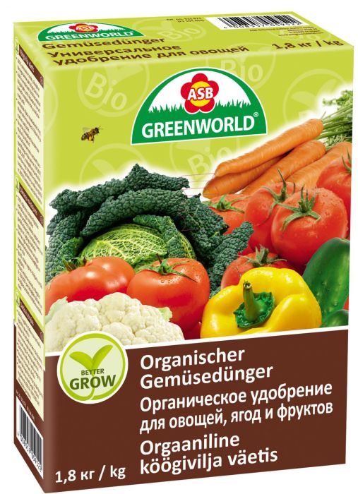 Orgaaniline tomati-juurviljade pikaajaline väetis Greenworld BIO 1,8kg