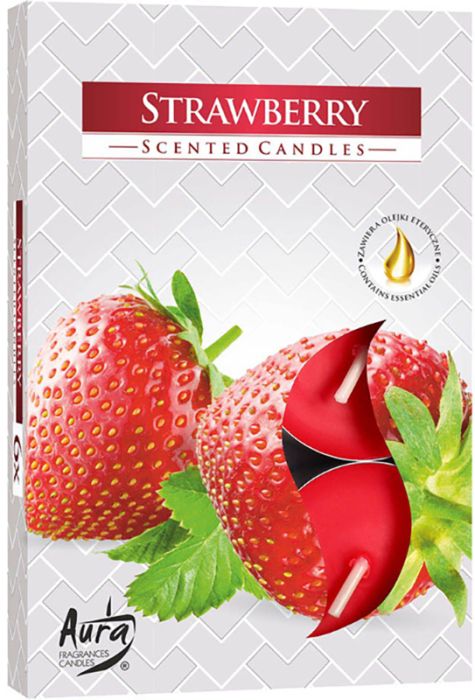 Lõhnaküünal Aura 6 tk/pk,Strawberry