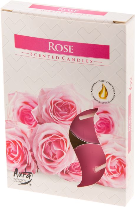 Lõhnaküünal Aura 6 tk/pk, Rose