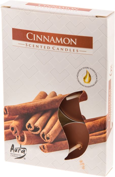 Lõhnaküünal Aura 6 tk/pk,Cinnamon