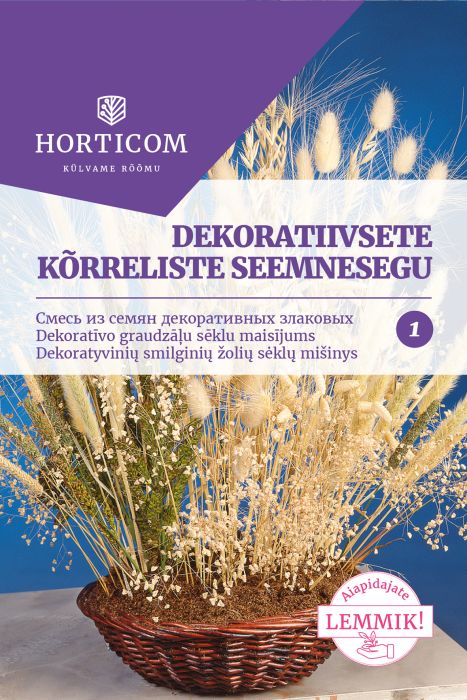 Dekoratiivsete kõrreliste seemnesegu Horticom 0,75g