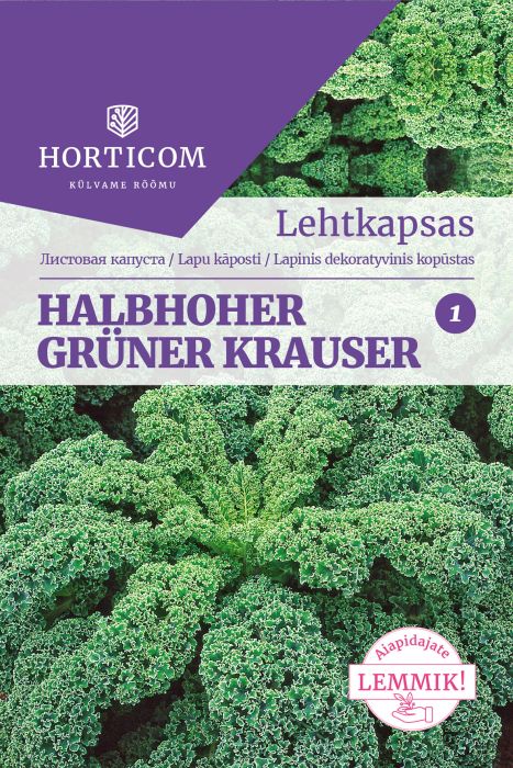Lehtkapsas Halbhoher Grüner Krauser Horticom 50 seemet