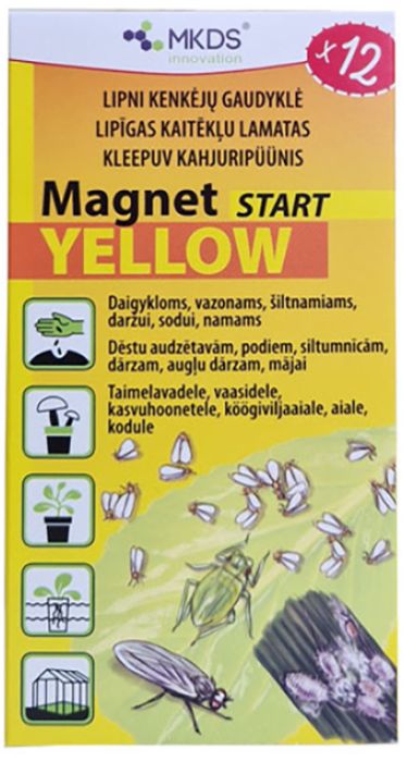 Liimpüünis Holding Invest Magnet Yellow Start 12 tk, 7 x 14 cm