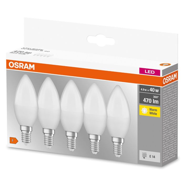 LED-lambid Osram Classic B40 4,9 W 827 E14 5 tk