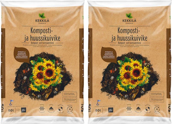 2 kotti Kekkilä Komposti- ja käimlaturvast 50 l