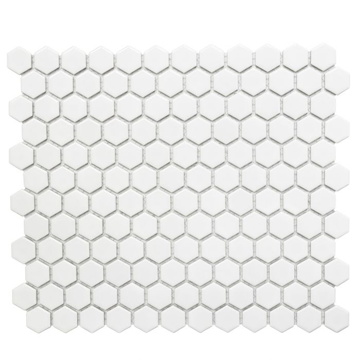 Mosaiik Hexagon valge 26 x 30 cm Läikiv