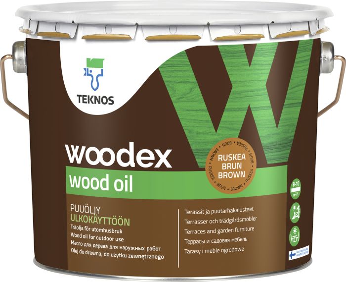 Puiduõli Teknos Woodex Wood Oil, pruun 2,7 l