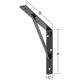 Riiulikandur 200 x 30 x 300 mm must