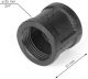 Keermestatud hülss Walteco RT-3 must Ø 25 x 31 mm
