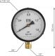 Manomeeter Walteco RT-22 must Ø 100 mm