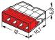 Klemmid Wago Compact 2273-204 punane 100 tk
