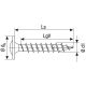 Puidukruvi Spax HI.FORCE TRX WIROX 6 x 60 mm 30 tk