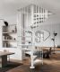 Keerdtrepp Atrium Heavy Metal valge 144 cm