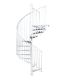 Keerdtrepp Atrium Heavy Metal valge 119 cm