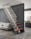 Trepp Atrium Dixi Vertical 70 cm Pöök / valge