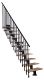 Trepp Atrium Dixi Vertical 70 cm Pöök / must