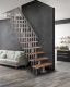 Trepp Atrium Dixi Vertical 70 cm Pöök / hall