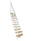 Trepp Atrium Mini Plus Vertical pöök 60 cm Valge
