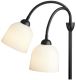 Põrandavalgusti Halo Design Glow 2-osaline, must/opaal
