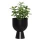 Ümbrispott 4Living Ø 16 cm, mattmust