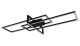LED-laevalgusti Trio Salinas mattmust 100 x 40 x 11,5 cm