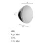 Mööblinupp Beslagsboden Modern ø 34 mm lihvitud messing
