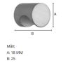 Mööblinupp Beslagsboden Basic ø 18 mm läikiv kroom